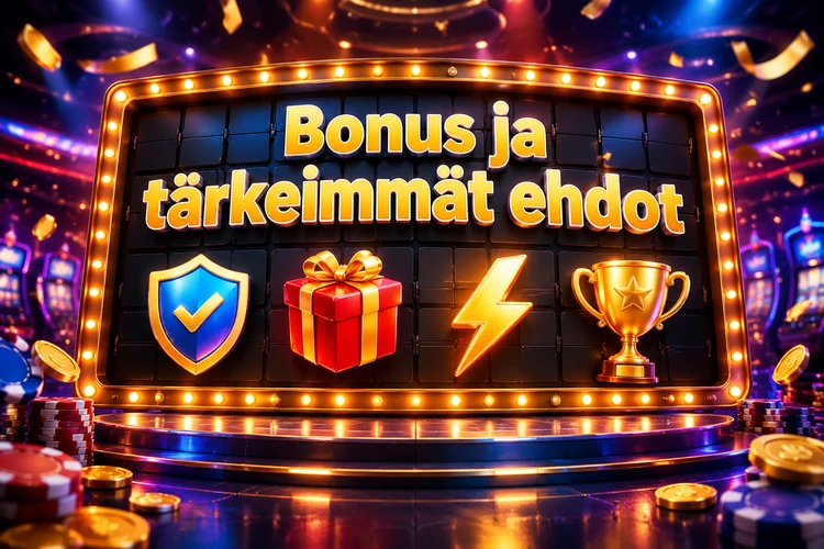 Bonus ja tärkeimmät ehdot